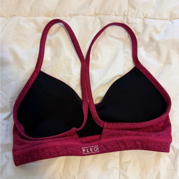 Fleo Maroon Reinette Sports Bra - Picture 2 of 3